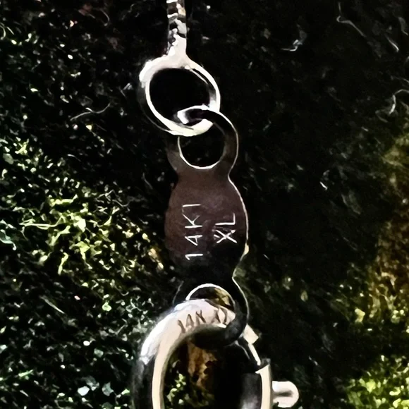 14K White Gold Box Chain Necklace 18” Tested 0.88g - Picture 6 of 7